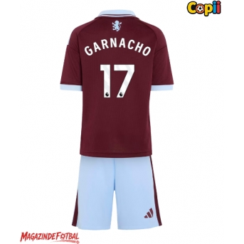 Aston Villa Alejandro Garnacho #17 Echipament de Fotbal Replică 2026-27 Copii Acasa (+ Șorturi)